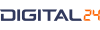 Sötétkék Digital felirat a végén narancssárga 24 digitális kijelző felirattal                        