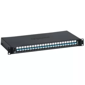   Legrand 032165 19" 1U 24port 24xLC duplex monomódusú toldóval fekete LCS3 optikai patch panel