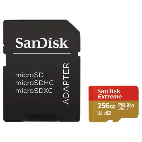   SanDisk microSD Extreme 256GB memóriakártya, 190 MB/s (SDSQXAV-256G-GN6MA)