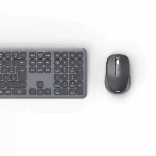 Hama WKM-550 vezeték nélküli billentyűzet + egér (Bluetooth, 2,4 GHz), fekete (173065)
