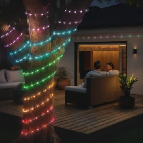 Hama okos WiFi LED fényfüzér kültérre és beltérre, 10 m, RGB, USB (176660)