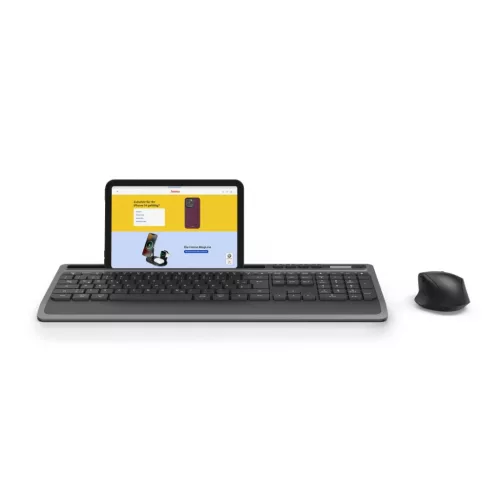 Hama KMW-600 Plus vezeték nélküli billentyűzet + egér (Bluetooth, 2,4 GHz), fekete (182686)