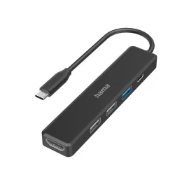   Hama USB-C dokkoló adapter 5in1 (USB 3.2, USB 2.0, HDMI, USB-C), szürke (200117)