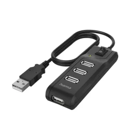   Hama USB 2.0 HUB 1:4 kapcsolóval, bus powered, fekete (200118)