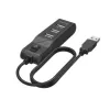 Hama USB 2.0 HUB 1:4 kapcsolóval, bus powered, fekete (200118)