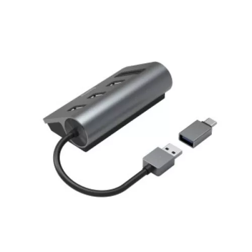 Hama USB 3.2 Gen1 Dokkoló 3x USB porttal, Type-C OTG adapterrel és kártyaolvasóval (200140)