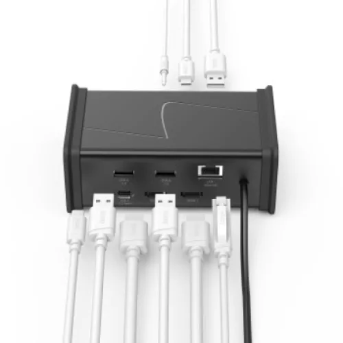 Hama USB-C 3.1 9 az 1-ben dokkolóállomás (HDMI, LAN, USB-A, USB-C, PD, JACK) (200150)