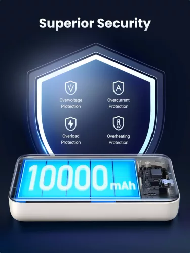 UGREEN 10000mAh mágneses vezeték nélküli powerbank bézs PB561