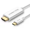 UGREEN USB-C - HDMI kábel apa - apa ABS ház 1.5 m fehér MM121