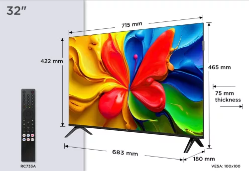 TCL 32" 32S4K QLED 81cm HD Android TV