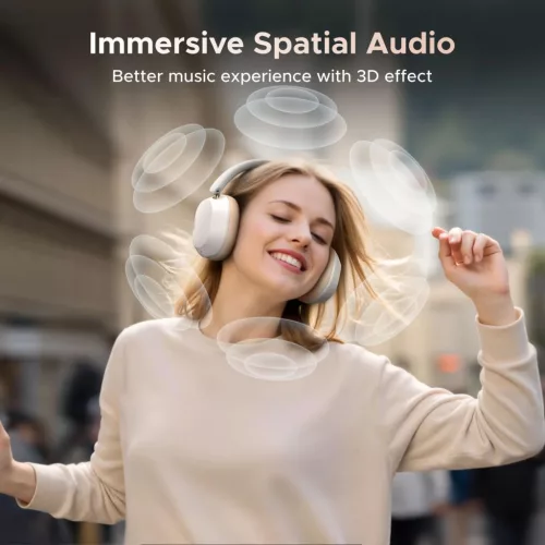 UGREEN HiTune Max5c hibrid aktív zajszűréssel fejhallgató fehér HP203