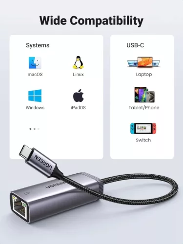 UGREEN USB-C Gigabit Ethernet adapter CM483