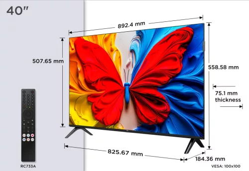 TCL 40" 40S5K QLED 101cm FHD Android TV