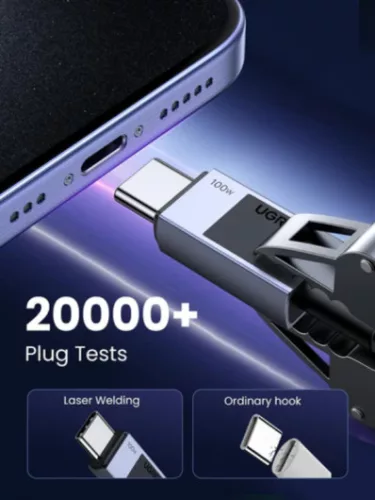 UGREEN USB-C - USB-C PD gyorstöltés kábel Space szürke 3 m L512