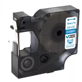   Utángyártott DYMO D1 45801 19mm x 7m átlátszó-kék S0720810