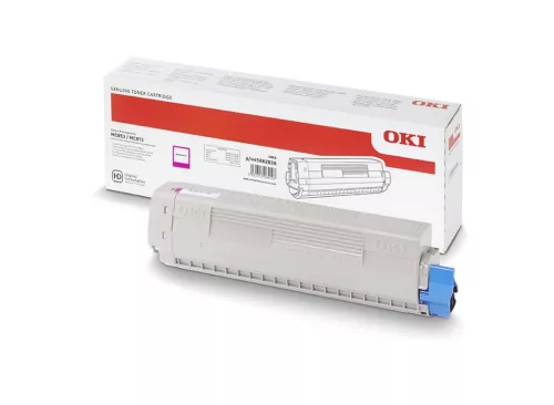 Oki MC853,MC873 Toner Magenta 7300 oldalra