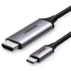 UGREEN USB-C - HDMI apa - apa kábel alumínium ház 1.5 m szürke fekete MM142