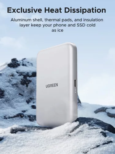 UGREEN mágneses M.2 NVMe SSD külső ház D619