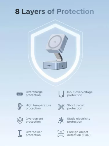 UGREEN 2 in 1 mágneses vezeték nélküli töltő W752