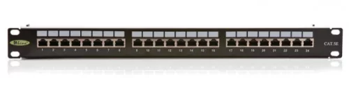 KELINE 606030 19"" 1U Giga KOMPAKT 24port Cat.5e RJ45/u árnyékolatlan patch panel