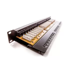   KELINE 606059 19"" 1U Giga KOMPAKT 24port Cat.6 RJ45/u árnyékolatlan patch panel