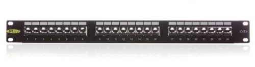 KELINE 606059 19"" 1U Giga KOMPAKT 24port Cat.6 RJ45/u árnyékolatlan patch panel