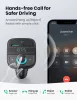 UGREEN Bluetooth autós töltő 5.0+PD+QC3.0+USB Flash Drive+TF fekete CD229