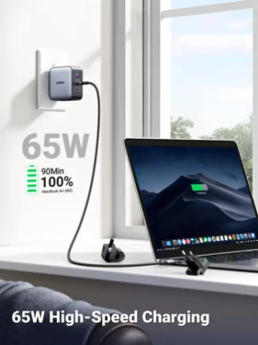 UGREEN GaN 65W gyorstöltő 3 portos CD296
