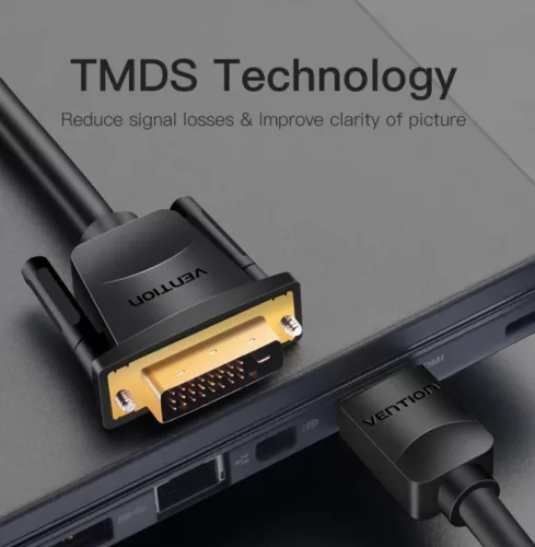 Vention HDMI -> DVI, (fekete), 2m, kábel