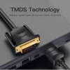 Vention HDMI -> DVI, (fekete), 5m, kábel