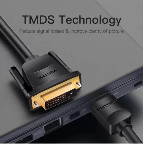 Vention HDMI -> DVI, (fekete), 5m, kábel