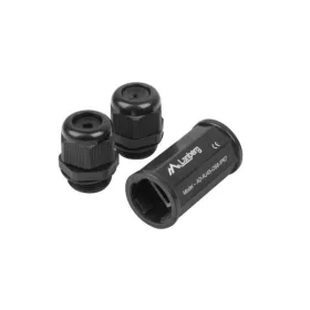   Lanberg AD-RJ45-OS6-IP67 RJ45-RJ45 Cat.5E/Cat.6 FTP IP67 vízálló árnyékolt fekete toldó