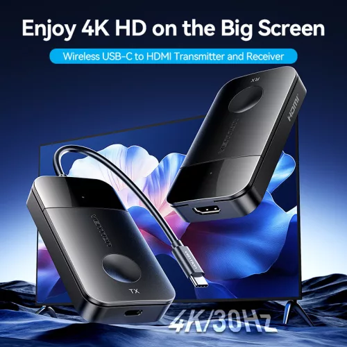 Vention HDMI (4K@30Hz Wifi transzmitter és receiver, 50m), adapter