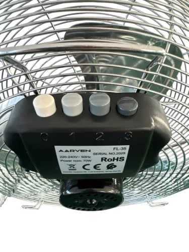 Aarven Aero FL-35 (35cm, padló, króm), ventilátor