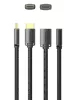 Vention HDMI/M -> HDMI/F (4K, HD, PVC, fekete), 0,5m, kábel