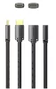 Vention HDMI/M -> HDMI/F (4K, HD, PVC, fekete), 2m, kábel