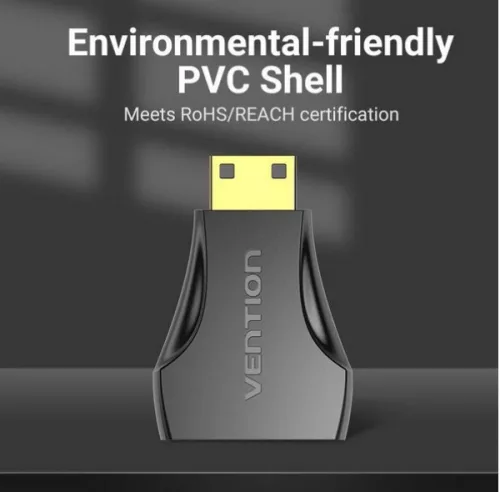 Vention mini HDMI/M -> HDMI/F (4K,fekete), adapter