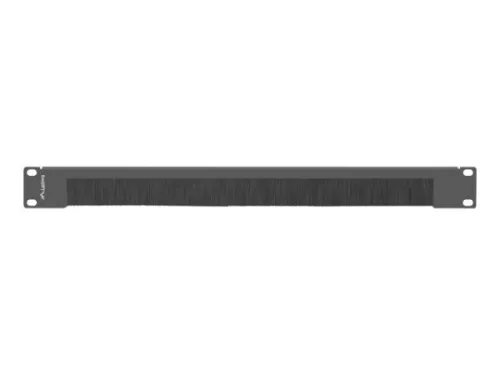 Lanberg AK-1103-B 19" 1U egyik oldalán nyitott fésűs fekete kábelrendező