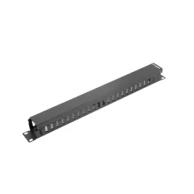   Lanberg AK-1201-B 19" 1U fekete csatornás kábelrendező