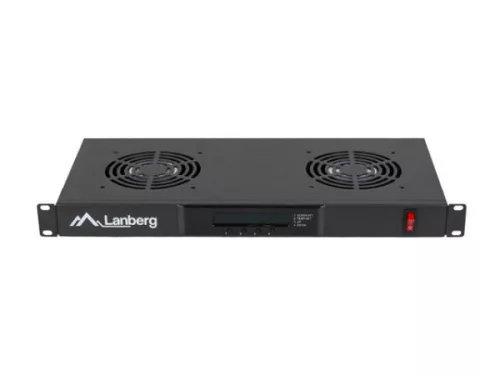 Lanberg AK-1502-B 19" 1U 2x ventilátor + termosztát egység LCD kijelzővel