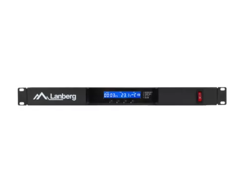 Lanberg AK-1503-B 19" 1U 4x ventilátor + termosztát ventilátor egység LCD kijelzővel