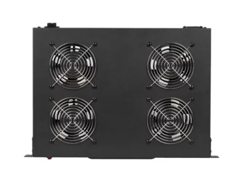 Lanberg AK-1503-B 19" 1U 4x ventilátor + termosztát ventilátor egység LCD kijelzővel