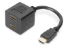 DIGITUS AK-330400-002-S Full HD 3D 24Hz aranyozott HDMI Y-elosztó kábel 0,2m