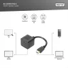 DIGITUS AK-330400-002-S Full HD 3D 24Hz aranyozott HDMI Y-elosztó kábel 0,2m