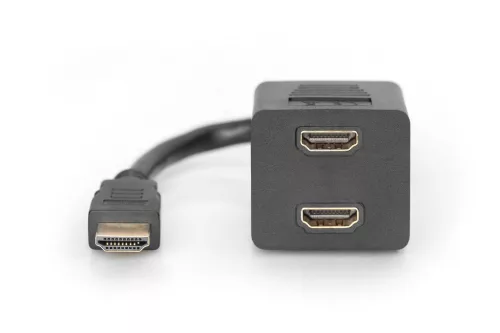 DIGITUS AK-330400-002-S Full HD 3D 24Hz aranyozott HDMI Y-elosztó kábel 0,2m