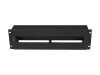 Lanberg AK-VDP103-B 19" 3U DIN sínes fedeles fekete kismegszakító tartó panel