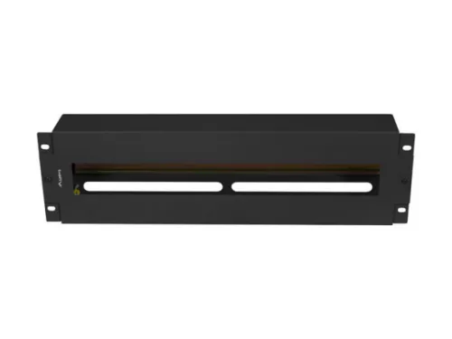 Lanberg AK-VDP103-B 19" 3U DIN sínes fedeles fekete kismegszakító tartó panel