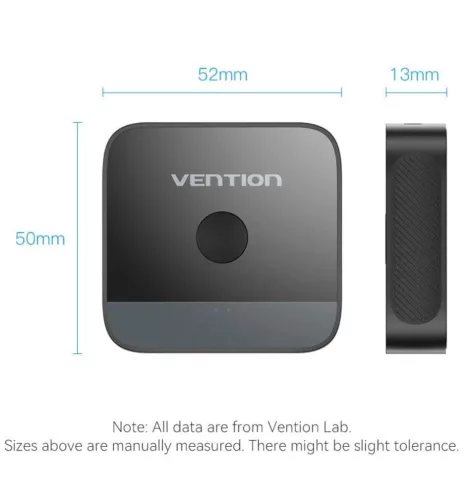 Vention HDMI (2 Portos,kétirányú, 4K,60Hz, fekete), switcher
