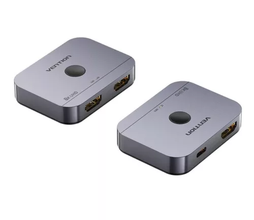 Vention HDMI (8K, 2-Portos kétirányú, szürke) , switcher
