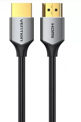 Vention HDMI -> HDMI, (Ultra vékony kivitel, Szürke Aluminum Ötvözet), 0,5m, kábel